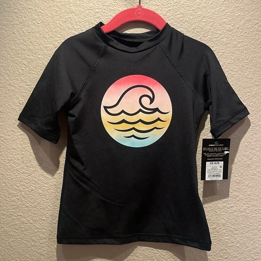 New Art Class Girl’s Boy’s Kid’s RashGuard Rah Guard Size XS 4/5 NWT